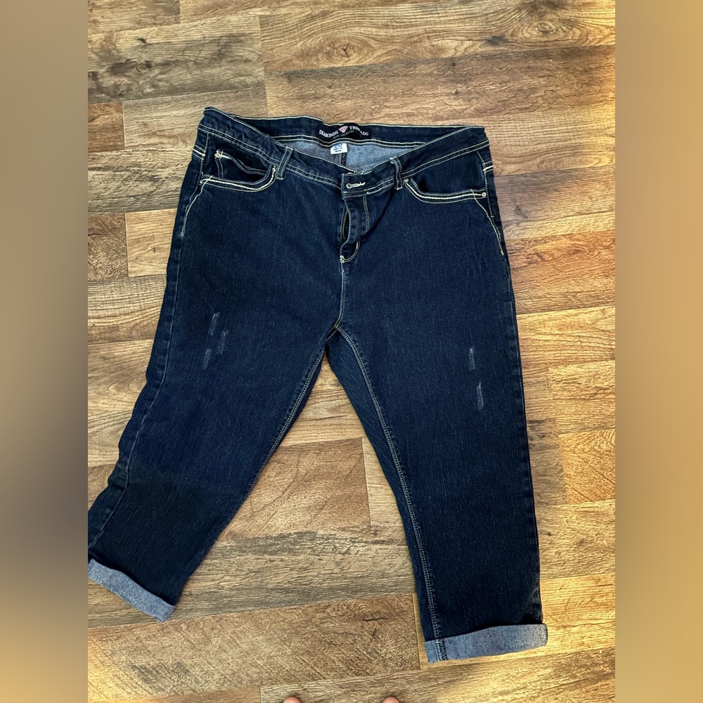 Diamonds & Threads Denim Jean capris